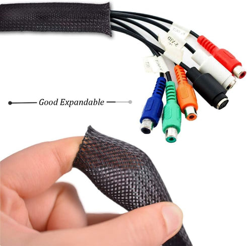 PET Black Cable Sleeve 1/8 inch X 100ft...