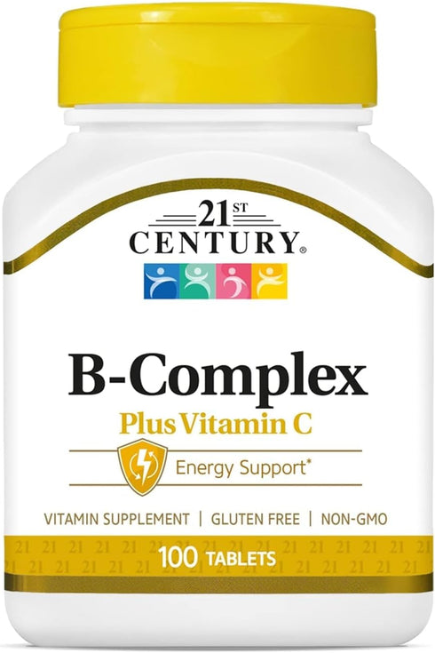 21st Century Healthcare, B Complex Plus Vitamin C, Tablets 100 Count (Pack of 1)...