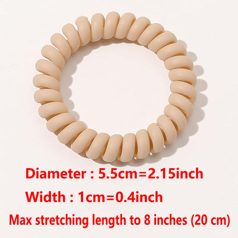 Spiral Hair Ties 20 Pieces No Crease Coil Hair Ties No Damage Phone Cord Hair Ties Elastics Hair Coils Traceless Plastic Hair Bands Spiral Bracele...