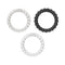 Dr. Brown's Flexees Beaded Teether Rings, 100% Silicone, Soft & Easy to Hold, Encourages Self-Soothe, 3 Pack, Black, White, Gray, BPA Free, 3m+...