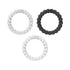 Dr. Brown's Flexees Beaded Teether Rings, 100% Silicone, Soft & Easy to Hold, Encourages Self-Soothe, 3 Pack, Black, White, Gray, BPA Free, 3m+...