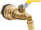 rain Barrel Spigot kit Within 1/2 inch Nozzle Brass Water Faucet & Bulkhead Tank Fitting fits 1-1/4 inch Hole, for Garden Hose rainwater Bucket 55...