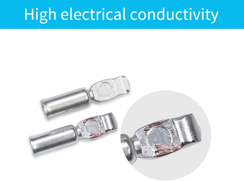 6 Pcs 50 Amp 8 Gauge Battery Quick Connector, Jumper Cable Plug Connect/Disconnect for Recovery Winch, Towing Systems(Grey)...