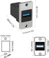 QIANRENON 5Gbps USB3.0 Rectangular Metal Panel Adapter USB3.0 Female to Female Panel Mount Connector USB 3.0 Mounting Socket Data Module 5V/0.5A C...