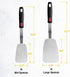 Stainless Steel Flexible Spatula Solid Turner, XiaoZu Thin Metal Spatula for Cast Iron Skillet, Thin Blade and Heat Resistant Silicone Handle, Gre...