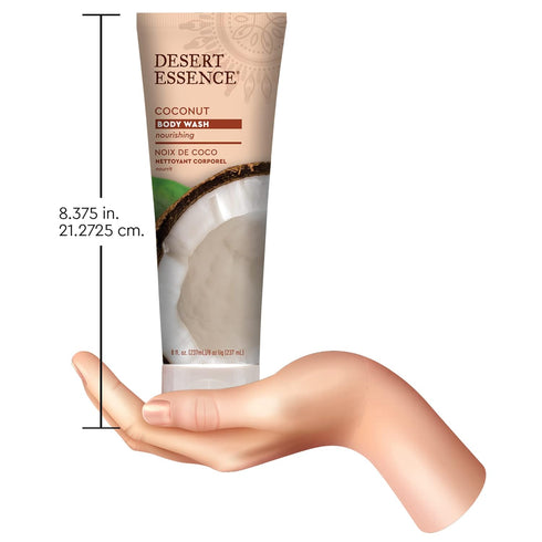 Desert Essence Coconut Body Wash Deep Hydration Infused with Moisture-Rich Botanicals Jojoba Oil, Organic Coconut & Shea Butter - Vegan, Gluten-Fr...
