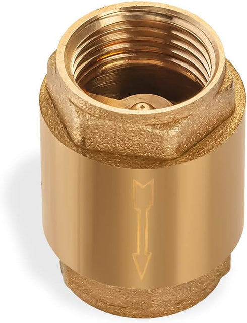 One Way Check Valve 1/2" Female Backflow Preventer, Check Valve for Repair NPT Female Thread Brass Float Reinforced - 0,5 inch Float Brass For Plu...