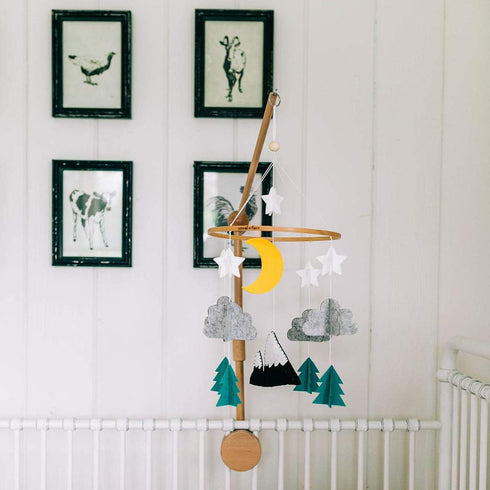 Baby Crib Mobile (Starry Woodland Night, Mint) - Nursery Decoration Crib Mobile and Baby Shower for Boys and Girls...