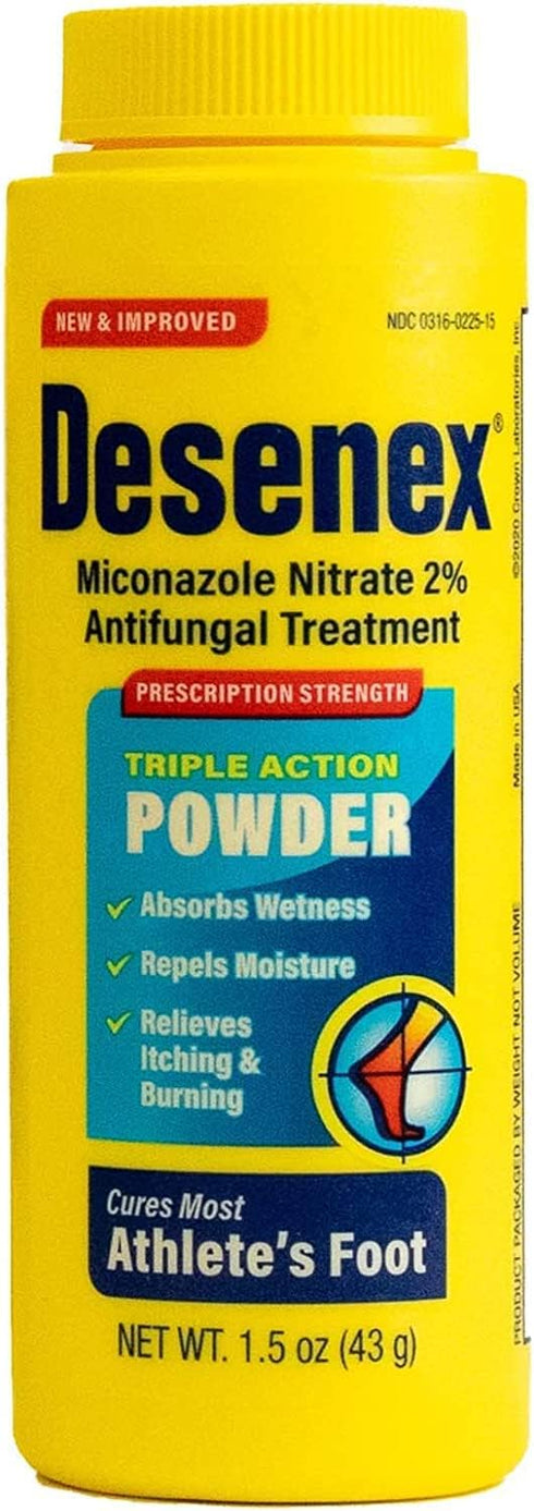 Desenex Foot Powder for Athlete's Foot 1.5 oz Travel Size (Pack of 3)...