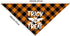 Glow in The Dark Halloween Dog Bandana Scarf, 2 Pack Holiday Fall Dog Bandanas Plaid Triangle Reversible Scarves Bibs for Small Medium Large Dogs ...