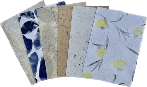 Handmade A4 Thick Natural Fiber MulberryTree Mulberry Paper Sheets, Painting, Writing Handmade Paper, Decorative Paper, Card Making Paper DIY Craf...