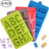 4 Pcs Silicone Numbers Alphabets Trays Molds, FineGood 26 letters & Numbers Candy Mould Biscuit Chocolate DIY Baking Pans Ice Cube Making Trays -g...