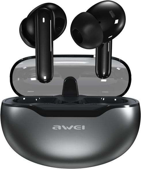 AWEI S1 Ultra Wireless Earbuds Bluetooth 5.3 Earbuds with 4 Mics Call Noise Cancelling, 13 mm Drivers, Stereo Sound Deep Bass in-Ear Headphones, G...