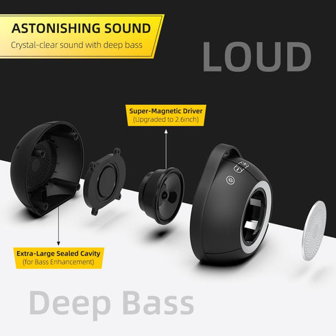 USB Computer Speakers for Desktop PC | Portable Plug-N-Play Laptop Speakers with Dynamic RGB Light, Ultra-Clear Sound, Loud Volume, Deep Bass, Tou...