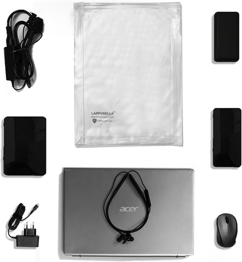 Waterproof Cover for 14 inch Laptop Dustproof Scratch Proof Translucent Zip Lock PVC Bag...