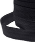 Abbaoww 50 Yards Cotton Twill Tape Ribbon 3/4 Inch, Soft Natural Webbing Tape Herringbone Tape for Sewing DIY Craft, Black...