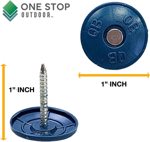 (100 Pack) Round Plastic Cap Nail 1 Inch Roofing Nails Galvanized Tar Paper Nails for House Wrap Fastening Foam Board Roofing Felt Insulation Film...