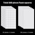 10 Sheets Foam Dual-Adhesive Squares,2 Sizes 3D Foam Squares Double Sided Self Adhesive Dots Mounting Squares, Adhesive Foam Squares for Scrapbook...