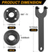 7PCS Angle Grinder Nut Angle Grinder Flange Wrench, 5/8-11 Flange Metal Lock Nut, Compatible with Bosch Black & Decker Ryobi 4.5" 5", Fit for Dewa...