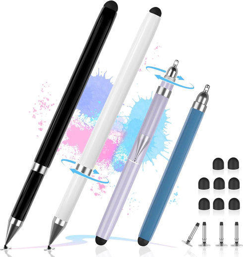 2-in-1 Stylus, Stylus Pen for Touchscreen, 4 PCS Stylus Pen for iPad, High Sensitivity & Precision Suitable for All Touch Screens of iPhone/ipad/A...