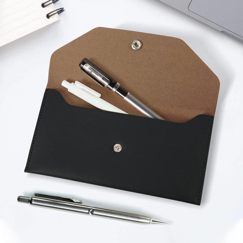 Carrotez Money Envelopes for Cash (PU Leather) Cash Envelopes for Travel and Budgeting, Reusable Cash Envelope Wallet, 1 ea, No Letter Engraving -...