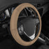 Motor Trend Beige Classic Stitch Perforated Simulated Leather Steering Wheel Cover, All Beige...