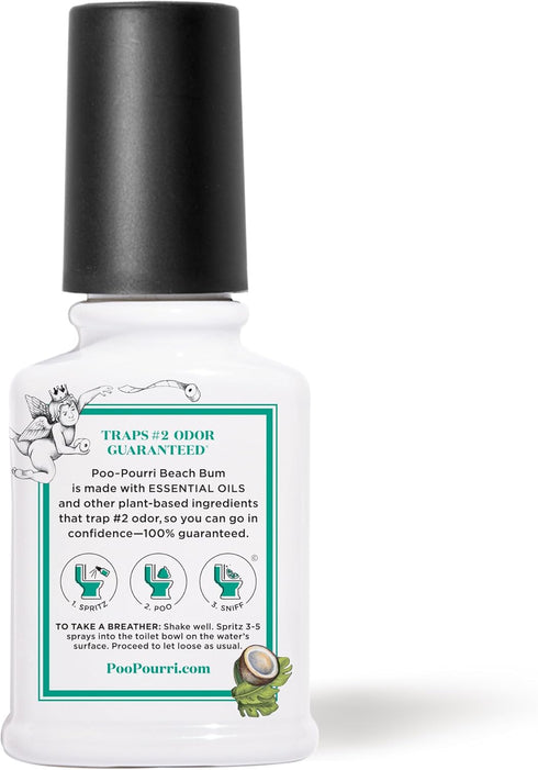 Poo-Pourri Before-You-Go Toilet Spray, Beach Bum, 2 Fl Oz - Coconut, Orchid and Toasted Praline (Packaging May Vary)...