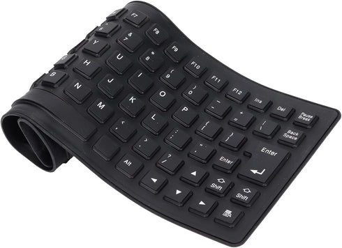 Estink 85 Keys Silicone Keyboard, Foldable Silicone Keyboard Fully Sealed Design Lightweight Portable Silent Soft USB Wired Silicone Keyboard for ...