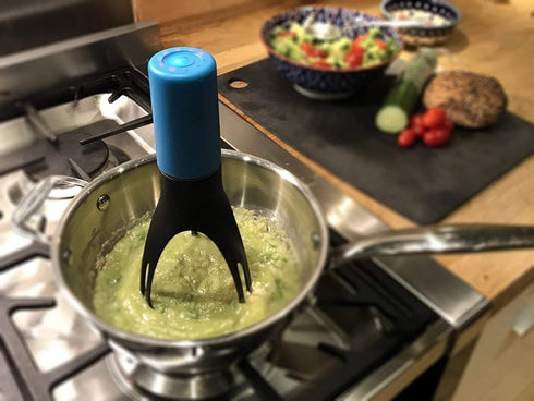 Stirr - The Unique Automatic Pan Stirrer - With LED Speed Indicator, Teal...