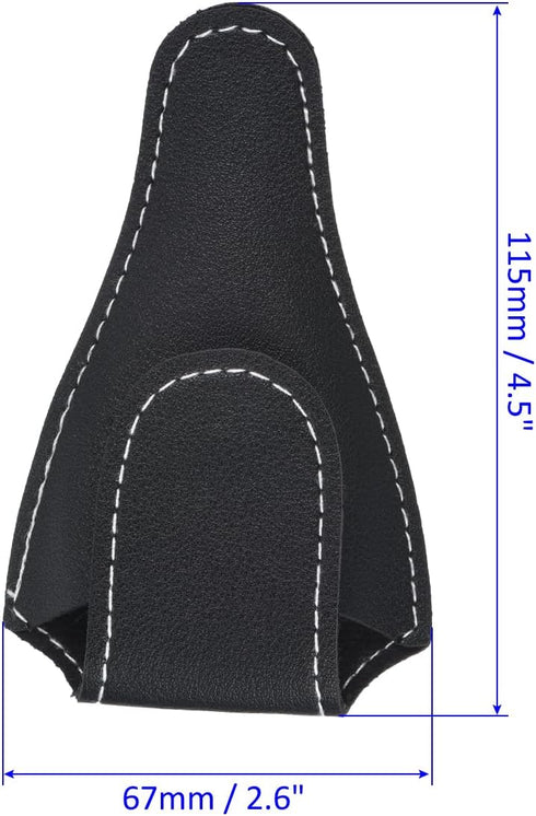 2 Pack PU Scissors Cover - Embroidery Sewing Craft Leather Scissors Protective Case, Apply to Storing Nipper Shears (4.5 x 2.6 Inches, Black)...