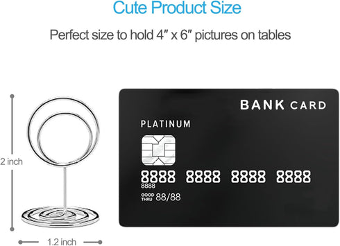 20pcs Mini Place Card Holders, Cute Table Number Holders, Classy Table Card Holder Table Picture Stands, Elegant Wire Photo Holder Menu Memo Clips...