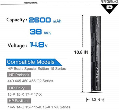 VI04 Battery V104 756480-541 756743-001 for HP Pavilion Beats Special Edition 15-P 15-p390nr 15-p030nr 15-p008au 15-p016au 15-p071nr 15-k020us 15-...