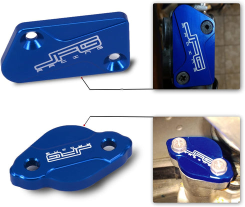 Motorcycle Front And Rear Brake Fluid Reservoir Cover CNC Cap Set Compatible To YZ125 YZ250 YZ426F-450F 08-21 YZ250F 07-21 YZ125X WR250F 17-21 YZ2...