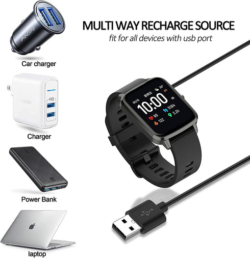 Charger Cable Compatible for PUREROYI Military Smart Watch Magnetic USB Charging Dock Cord Station Accessories - Pins' Gap 2.84mm......
