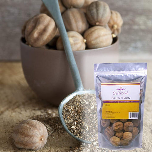 Saffronia Dried Lemon Omani | All Natural and Gluten Free Omani | Carefully Packaged in Resealable Bag | Aromatic & Flavorful Dehydrated Lemon | I...