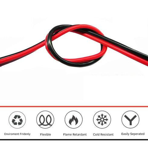 Brightfour 20 Gauge Wire 70ft, 20 AWG Electrical Wire, Red Black 2 Conductors OFC Hookup Wire for Automotive and Boat Wiring, Stranded Tinned Copp...