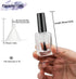 6PCS Empty Nail Polish Bottles with Funnel, Empty Fingernail Polish Bottles Glass Rectangle with Brush & Mixing Balls Black (15ML)...