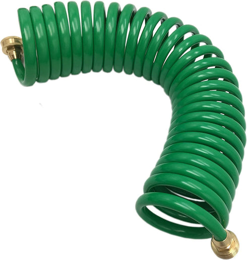 PVC Hose Recoil Hose Garden Hose EVA Curly Water Hose with Brass Connectors Watering Hose Coil Plastic Spring Hose Resistant Garden Coil Hose Self...