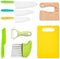 8 Pieces Wooden Kids Kitchen Knifes for Real Cooking Include Plastic Toddler Knife, Wood Kids Safe Knives, Potato Slicers, Serrated Edges Cooking ...