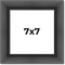 7x7 Frame Black Contemporary Wood Picture Square Frame - Picture Frame Includes UV Resistant Acrylic Protective Front, Acid-Free Foam Board Backin...