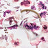 Baby Swaddle Blanket Newborn Girl Swaddle and Headband Set Purple Flowers Floral Print Wrap Shower Gift...
