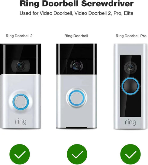 Ring Screwdriver Bit Set for Battery and Wifi Access - Fits All Ring Video Doorbell Models (Blue)...