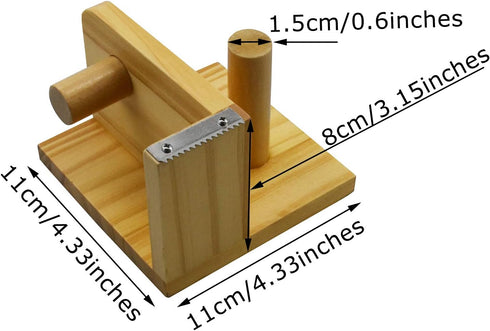 Enyuwlcm Wood Desktop Tape Dispenser for Office Multifunction Tape Dispenser with Tape Holder Attach Non-slip Mat 1 Pack...