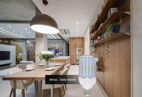 30W E27 LED Corn Light Bulbs(2 Pack)- 144 LEDs 2835 SMD 2700 LM COB Light Lamp Ultra Bright Daylight White 6000K LED Bulb 240 Watt Equivalent for ...