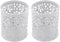 EasyPAG Metal 2-Piece Pen Holder Set Desk Accessories & Workspace Organizers for Classroom, School & Office,White...