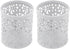 EasyPAG Metal 2-Piece Pen Holder Set Desk Accessories & Workspace Organizers for Classroom, School & Office,White...