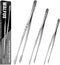 WALFOS Tweezer Tongs for Cooking, Kitchen Tweezers Stainless Steel Pasta Tweezers Tongs for Cooking, Roasting, Grabbing Small Objects, Dessert, BB...