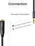 Devinal 1/4" Female to 3.5mm Cable, 6.35mm Female to 3.5mm (1/8" inch) Stereo Headphone Adapter, Quarter inch Female Jack to Mini-Jack TRS Male Pl...