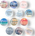 12Pcs Inspirational Fridge Magnets, Motivational Quote Glass Refrigerator Magnets, Crystal Fridge Magnets Decorative for Kitchen, School, Office W...
