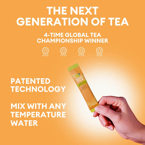 Cusa Tea & Coffee | Premium Instant Mango Green Tea With Real Fruit & Spices | Organic Leaves Drink Mix Packets | Hot or Iced Tea (30 Single Servi...